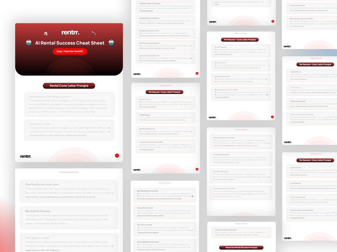 AI Prompt Cheat Sheet 🤖 - Rentrr